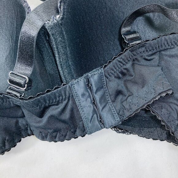 Rene Rofe Bra Black Lace Convertible Demi 38 D Underwire Pushup Padded Sexy - Picture 11 of 15